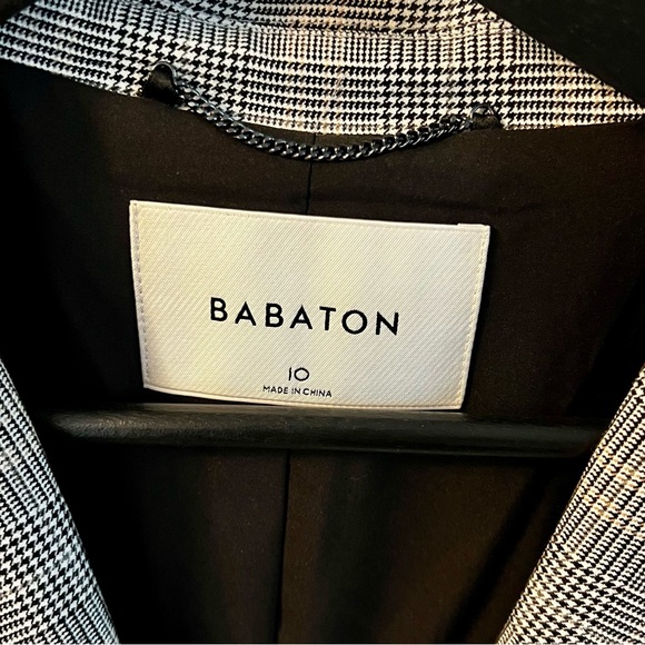 Aritzia Babaton Samuel Blazer - Light Glencheck/Black/White Plaid - Picture 4 of 10